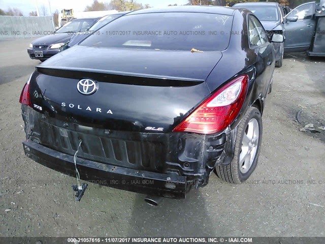 4T1CA30P28U137966 - 2008 TOYOTA CAMRY SOLARA SE/SLE/SPORT BLACK photo 6