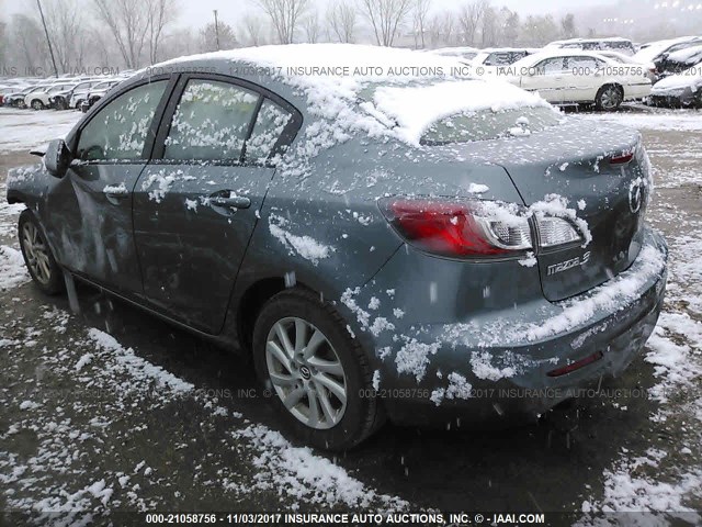 JM1BL1V82D1712997 - 2013 MAZDA 3 I GRAY photo 3