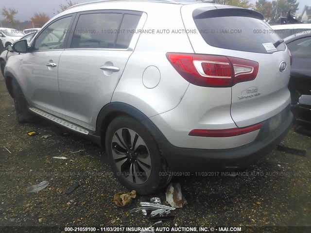 KNDPCCA69B7123168 - 2011 KIA SPORTAGE EX/SX SILVER photo 3