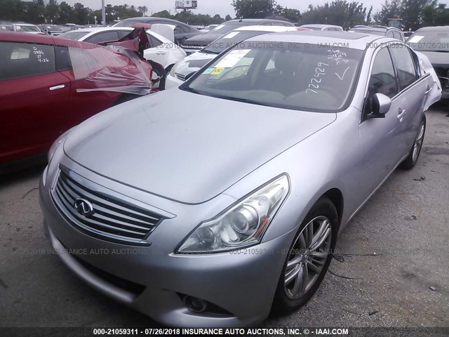 JN1CV6AP1DM722429 - 2013 INFINITI G37 JOURNEY/SPORT SILVER photo 2