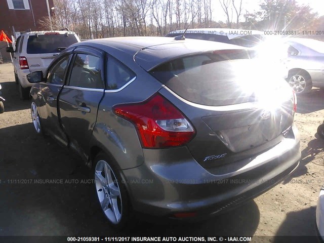 1FADP3N20DL166926 - 2013 FORD FOCUS TITANIUM GRAY photo 3