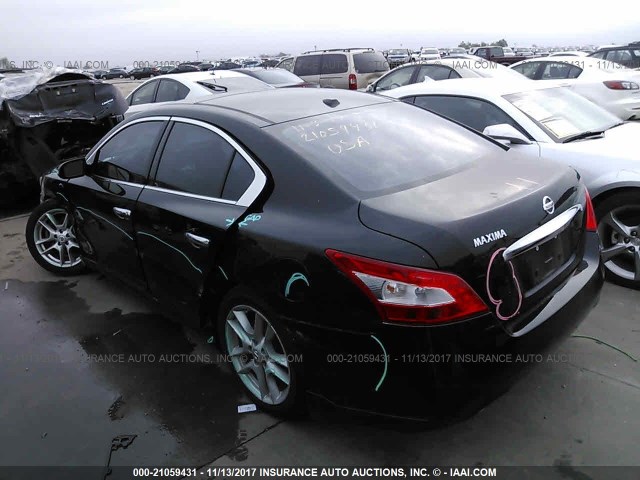 1N4AA5AP6BC837126 - 2011 NISSAN MAXIMA S/SV BLACK photo 3