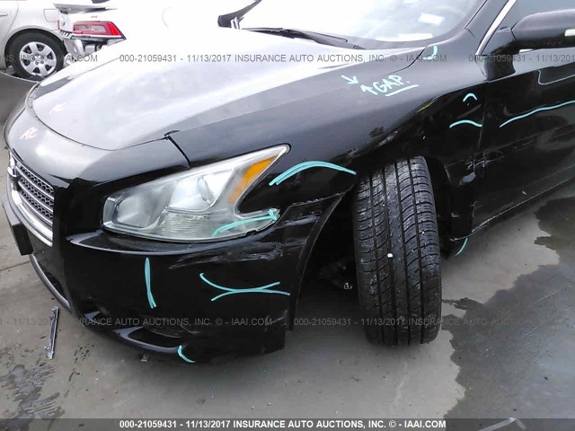 1N4AA5AP6BC837126 - 2011 NISSAN MAXIMA S/SV BLACK photo 6