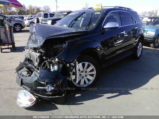 2CNFLGEW6A6396141 - 2010 CHEVROLET EQUINOX LTZ BLACK photo 2