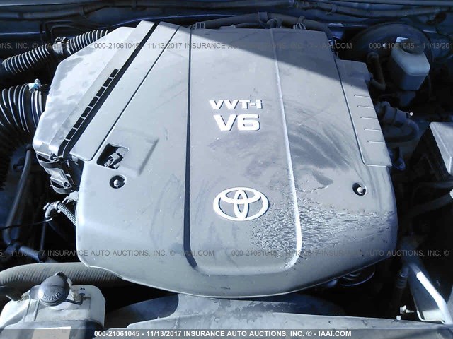 3TMJU62N86M009250 - 2006 TOYOTA TACOMA DOUBLE CAB PRERUNNER SILVER photo 10