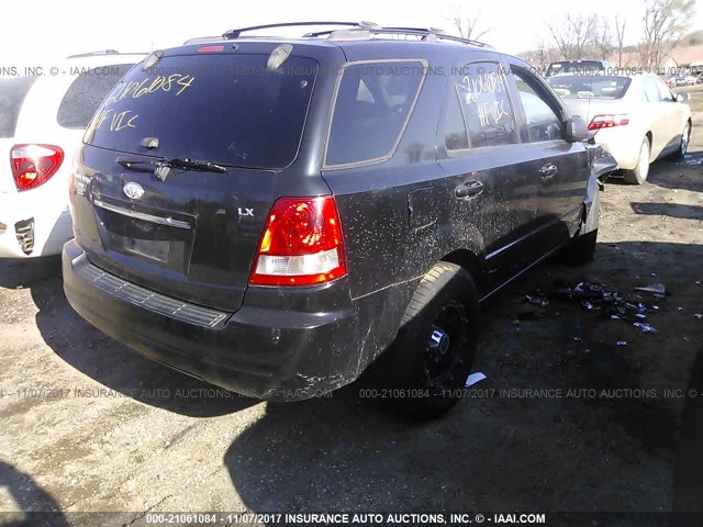 KNDJC733465549240 - 2006 KIA SORENTO EX/LX BLACK photo 4