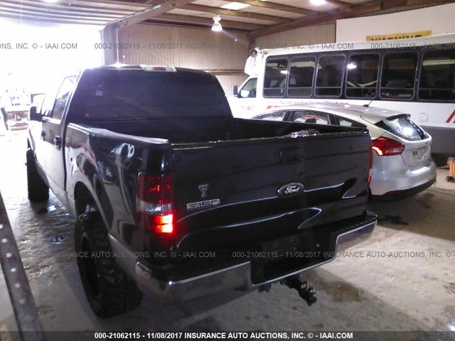 1FTRW14W16FB81545 - 2006 FORD F150 SUPERCREW BLACK photo 3