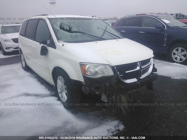 2C4RDGCG7DR716886 - 2013 DODGE GRAND CARAVAN SXT WHITE photo 1