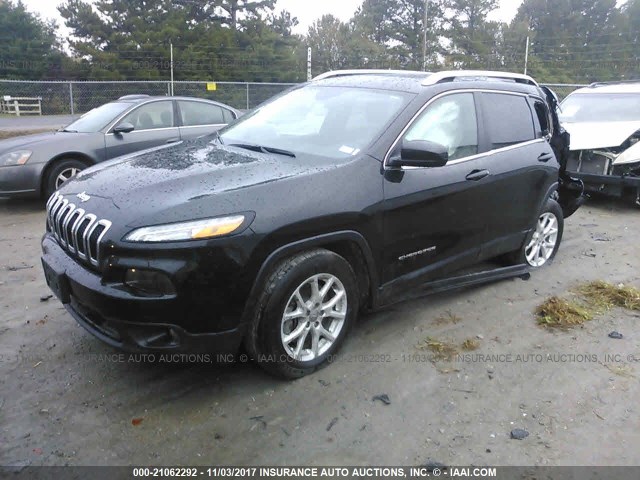 1C4PJLCS3GW312654 - 2016 JEEP CHEROKEE LATITUDE BLACK photo 2