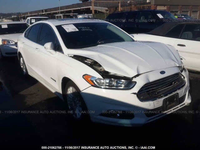 3FA6P0LU7DR261500 - 2013 FORD FUSION SE HYBRID WHITE photo 1