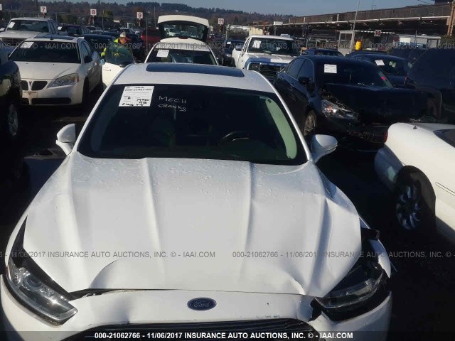 3FA6P0LU7DR261500 - 2013 FORD FUSION SE HYBRID WHITE photo 6