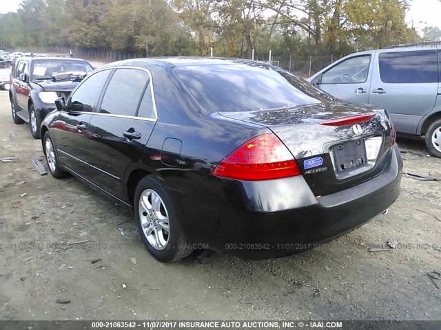 1HGCM56396A174914 - 2006 HONDA ACCORD SE BLACK photo 3