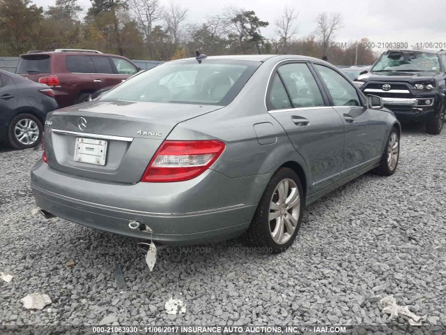 WDDGF8BB0BR133727 - 2011 MERCEDES-BENZ C 300 4MATIC GRAY photo 4