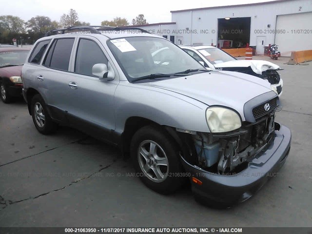 KM8SC13E54U786319 - 2004 HYUNDAI SANTA FE GLS/LX SILVER photo 1