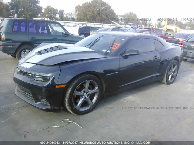 2G1FT1EW0E9151852 - 2014 CHEVROLET CAMARO 2SS BLACK photo 2