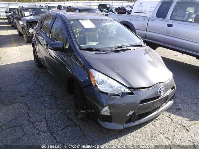 JTDKDTB31C1518168 - 2012 TOYOTA PRIUS C GRAY photo 1