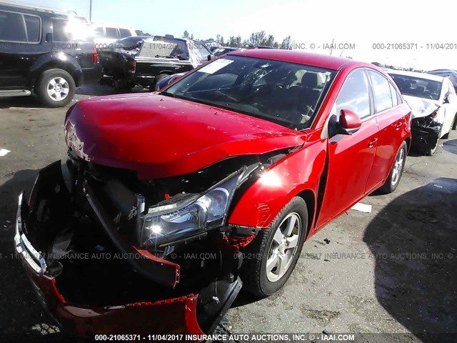 1G1PE5SB9G7127013 - 2016 CHEVROLET CRUZE LIMITED LT RED photo 2