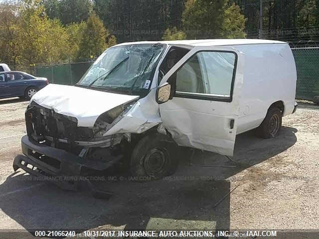 1FTNE14W48DA66857 - 2008 FORD ECONOLINE E150 VAN WHITE photo 2