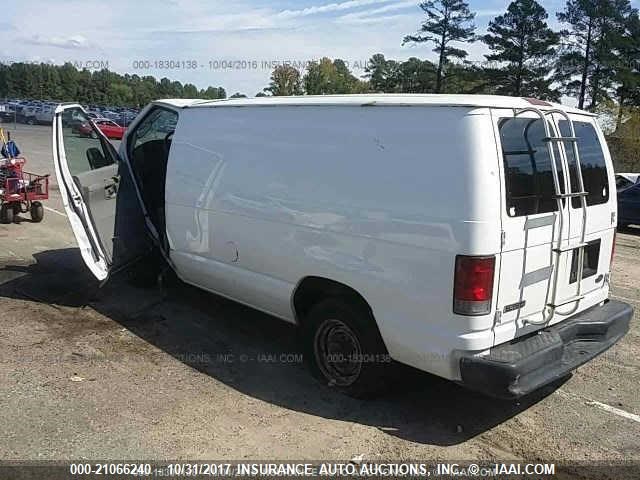 1FTNE14W48DA66857 - 2008 FORD ECONOLINE E150 VAN WHITE photo 3