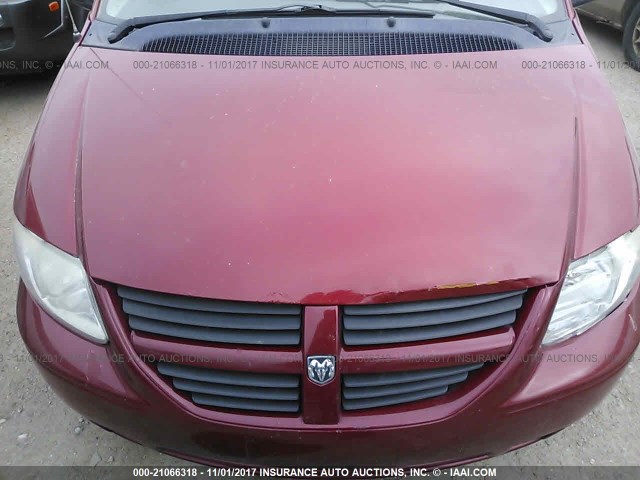 2D4GP44L77R159784 - 2007 DODGE GRAND CARAVAN SXT RED photo 10