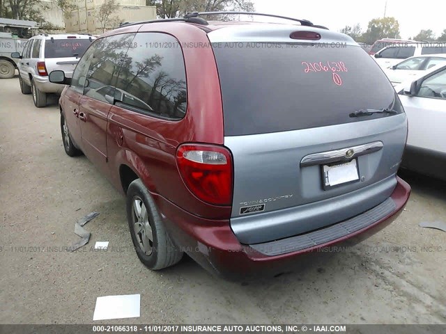 2D4GP44L77R159784 - 2007 DODGE GRAND CARAVAN SXT RED photo 3