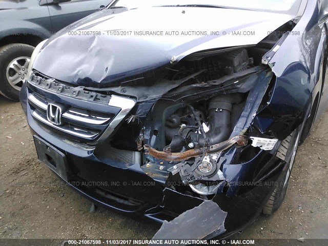 5FNRL38797B091928 - 2007 HONDA ODYSSEY EXL მუქი ლურჯი ფოტო 6