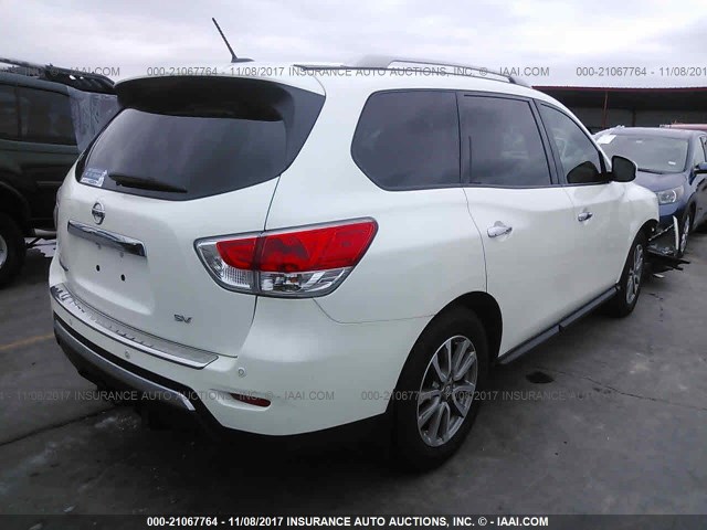 5N1AR2MN3FC716227 - 2015 NISSAN PATHFINDER S/SV/SL/PLATINUM 白色 照片 4