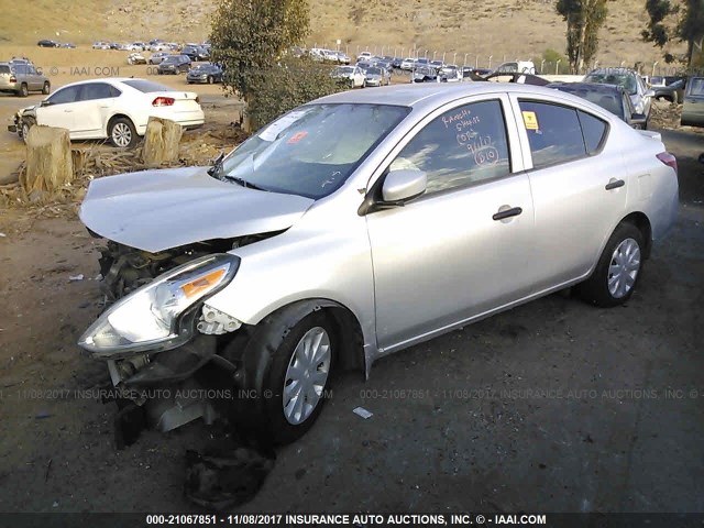 3N1CN7AP0GL878935 - 2016 NISSAN VERSA S/S PLUS/SV/SL SILVER photo 2