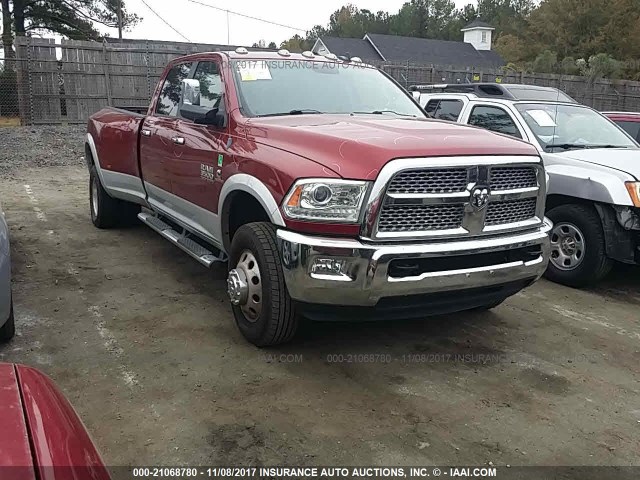 3C63RRJL8EG124740 - 2014 RAM 3500 LARAMIE RED photo 1