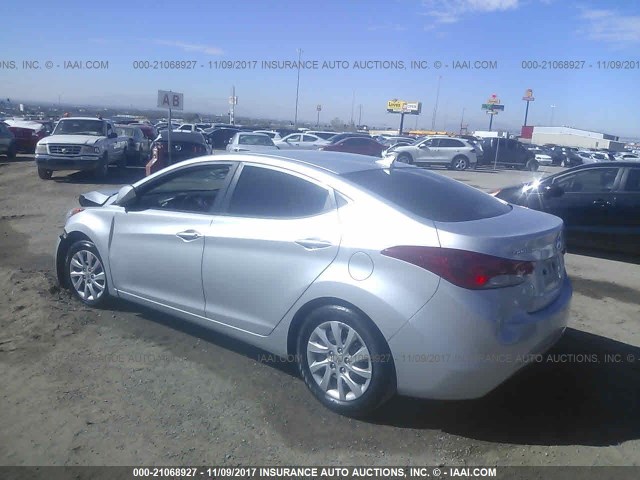 5NPDH4AE9BH053376 - 2011 HYUNDAI ELANTRA GLS/LIMITED SILVER photo 3