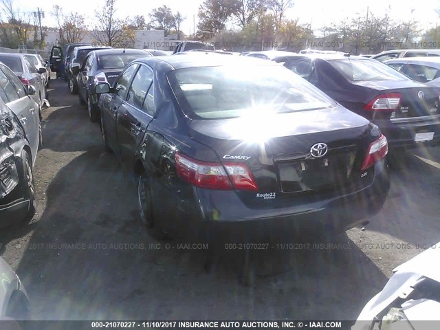 4T1BE46K68U766342 - 2008 TOYOTA CAMRY CE/LE/XLE/SE BLACK photo 3