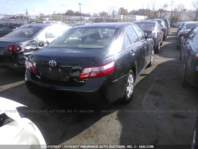 4T1BE46K68U766342 - 2008 TOYOTA CAMRY CE/LE/XLE/SE BLACK photo 4
