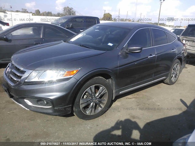 5J6TF1H5XFL001286 - 2015 HONDA CROSSTOUR EXL GRAY photo 2