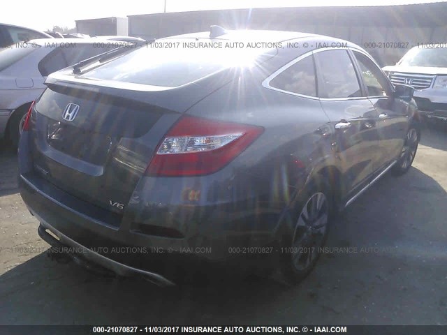 5J6TF1H5XFL001286 - 2015 HONDA CROSSTOUR EXL GRAY photo 4