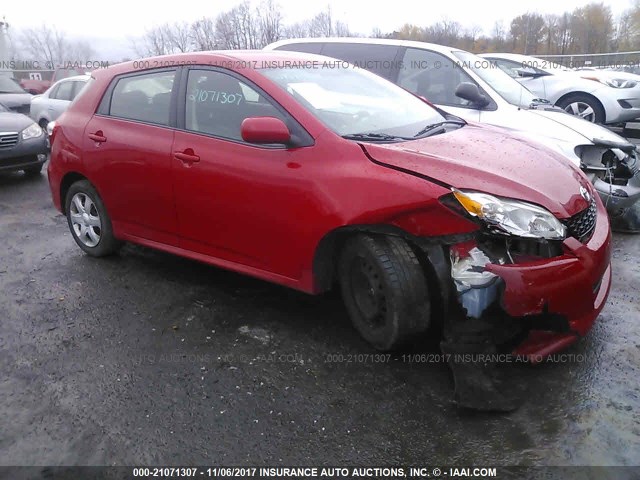2T1KU40E99C009931 - 2009 TOYOTA COROLLA MATRIX  RED photo 1