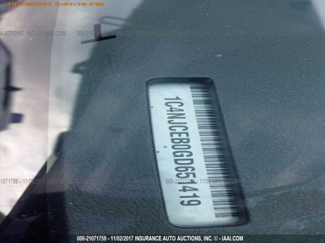 1C4NJCEB0GD651419 - 2016 JEEP COMPASS LATITUDE 黑色 照片 2