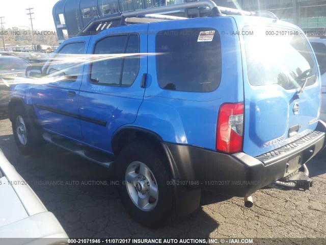 5N1ED28Y32C507455 - 2002 NISSAN XTERRA XE/SE BLUE photo 3