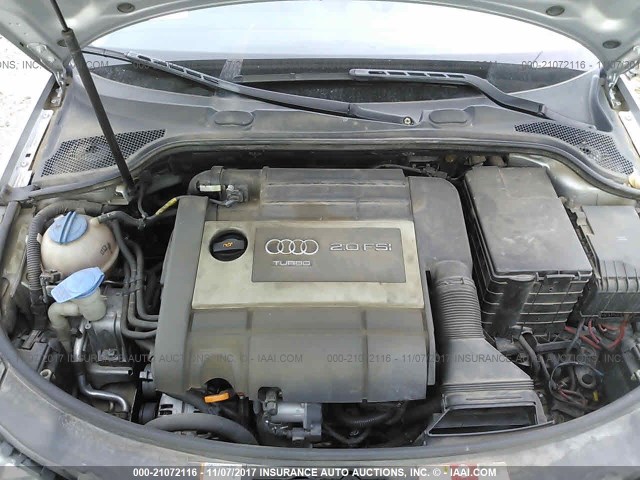 WAUNF78PX6A003261 - 2006 AUDI A3 2.0 PREMIUM SILVER photo 10