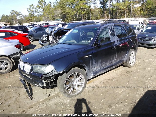 WBXPC93428WJ10908 - 2008 BMW X3 3.0SI Dark Blue photo 2