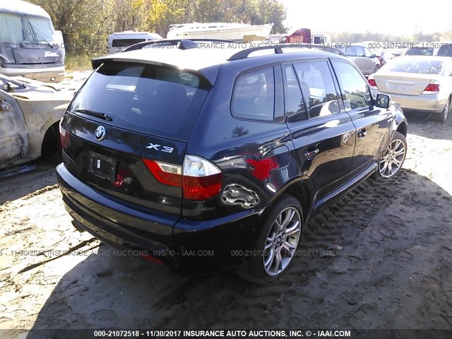 WBXPC93428WJ10908 - 2008 BMW X3 3.0SI Dark Blue photo 4