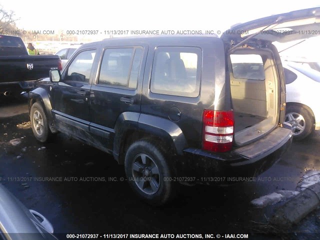 1J8GN28K88W199768 - 2008 JEEP LIBERTY SPORT 黑色 照片 3