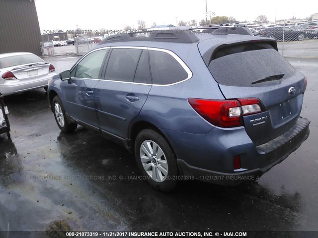 4S4BSACC0H3289272 - 2017 SUBARU OUTBACK 2.5I PREMIUM BLUE photo 3