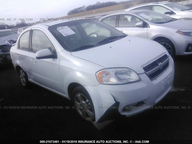 KL1TG5DE9BB149520 - 2011 CHEVROLET AVEO LT WHITE photo 1