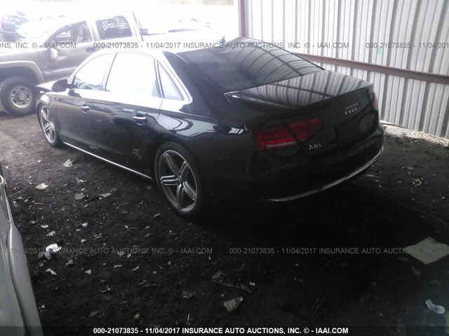 WAURGAFD8DN001146 - 2013 AUDI A8 L QUATTRO BLACK photo 3