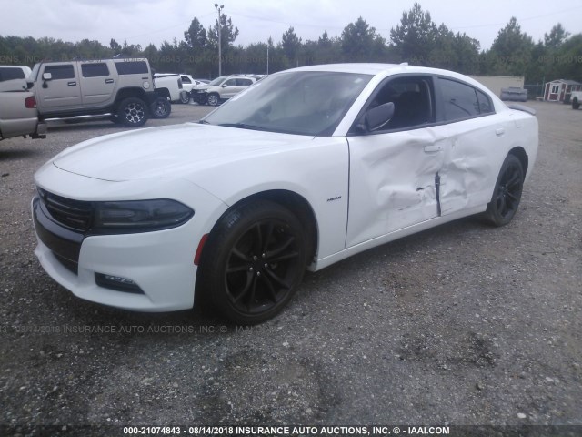 2C3CDXCT3GH179418 - 2016 DODGE CHARGER R/T WHITE photo 2
