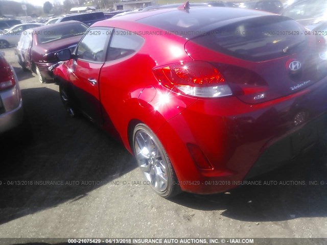 KMHTC6AD5FU219882 - 2015 HYUNDAI VELOSTER RED photo 3