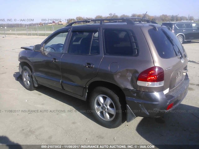 KM8SC73D35U964854 - 2005 HYUNDAI SANTA FE GLS/LX BROWN photo 3