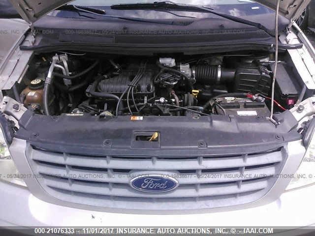 2FMZA57654BB00347 - 2004 FORD FREESTAR SES SILVER photo 10