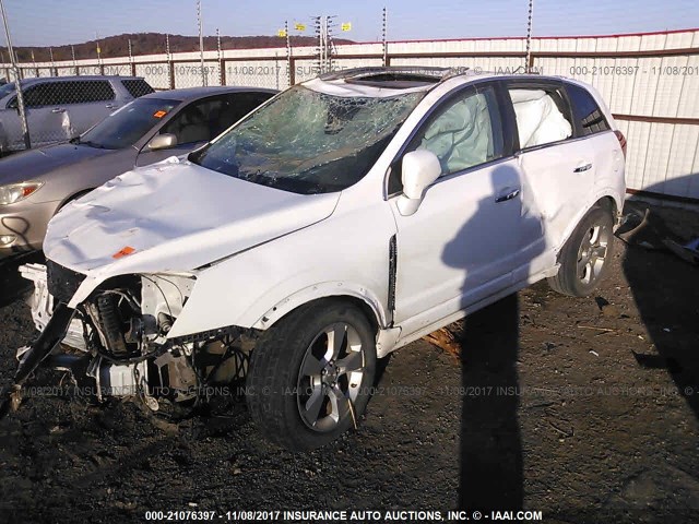 3GNAL3EK2ES613350 - 2014 CHEVROLET CAPTIVA LT WHITE photo 2