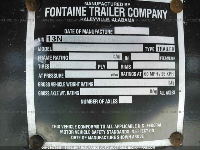 13N14830551524017 - 2005 FONTAINE TRAILER CO FLATBED  Unknown photo 10